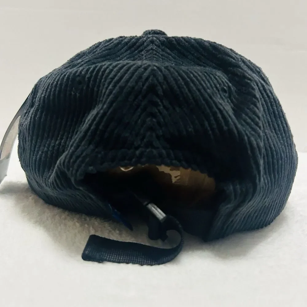 Huk Full Corduroy Fishing Strap Adjustable‎ Hat Cap Black Outdoors Workwear